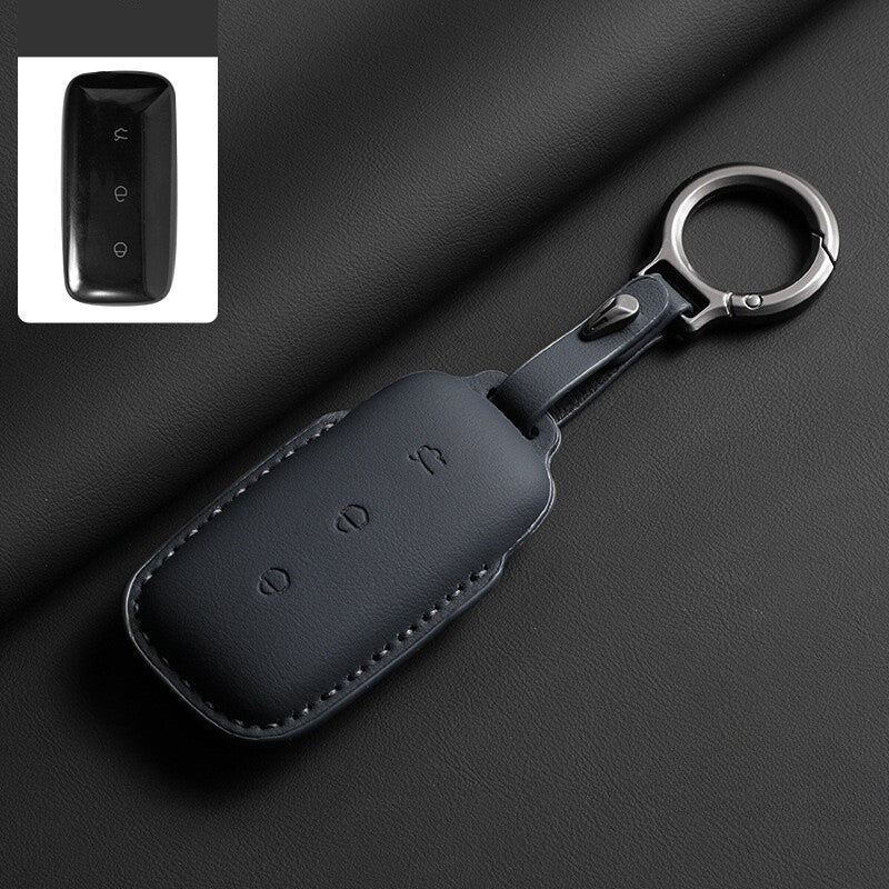 Leather Car Key Case Cover Fob Shell for Geely EX5 - Geelyevs