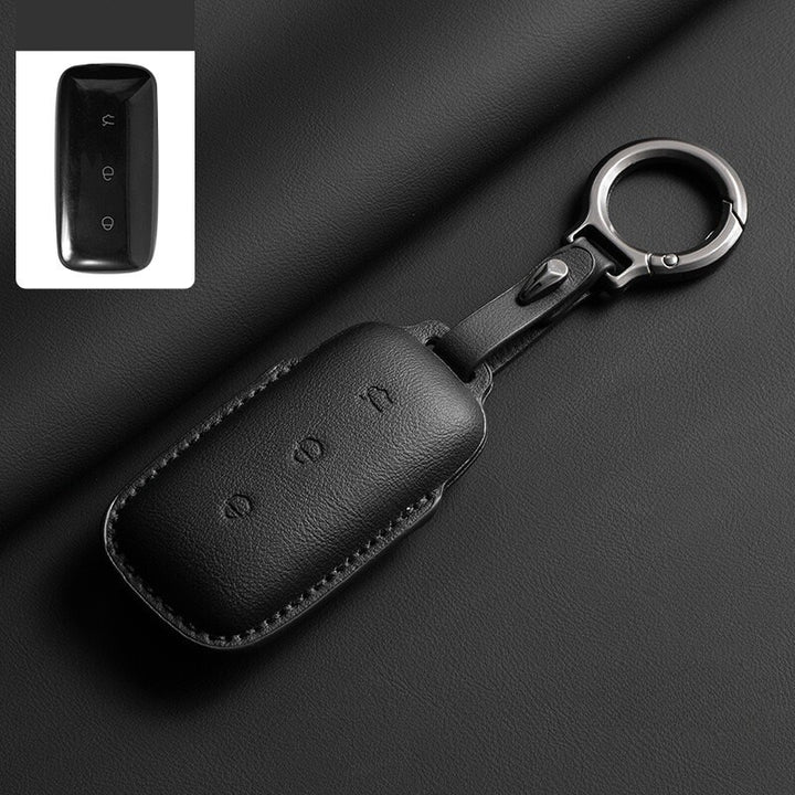 Leather Car Key Case Cover Fob Shell for Geely ex5 - Geelyevs