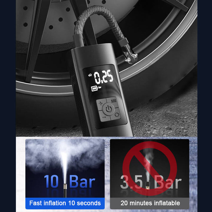 Portable Rechargeable Wireless Electric Tire Inflator