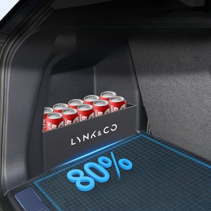 Rear Trunk Organizer Side Divider Sticker for Lynk & Co 02