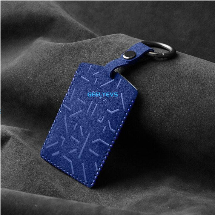 Suede Car Key Card Case Cover for ZEEKR - Geelyevs