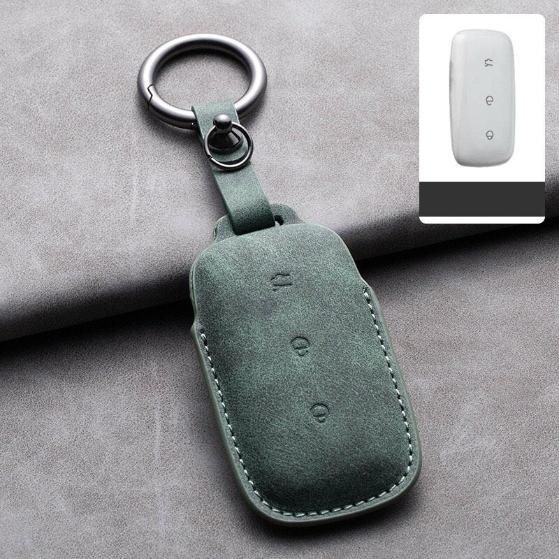 Suede Leather Key Holder for Geely ex5 - Geelyevs