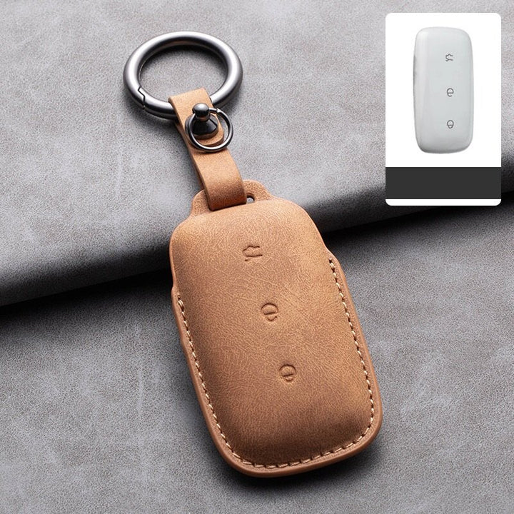 Suede Leather Key Holder for Geely ex5 - Geelyevs