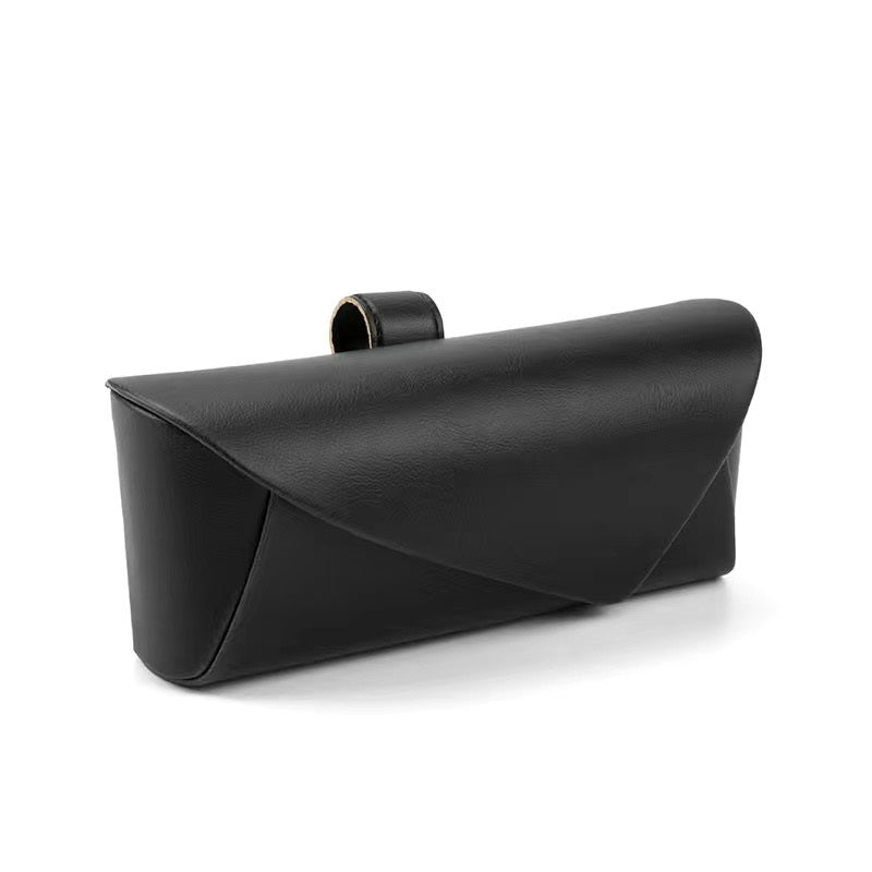 Suede and Leather Eyeglass Case for Volvo