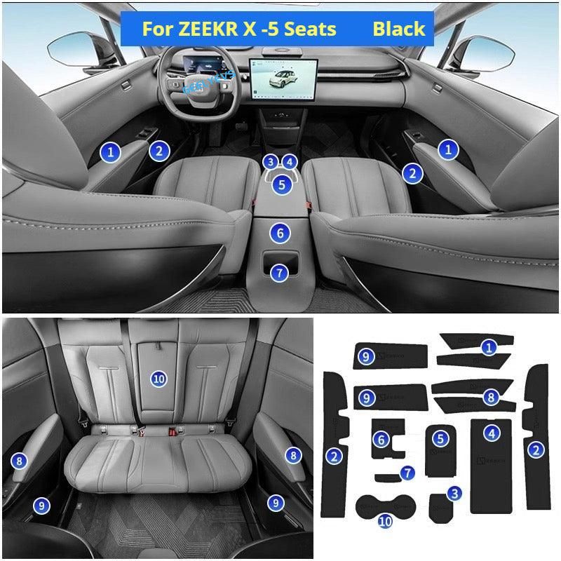 Water Cups, Door And Center Console Anti-Slip Mats - Geelyevs