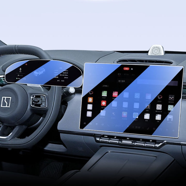 Navigation Touchscreen And Rear Armrest Screen Protectors For Zeekr 7x